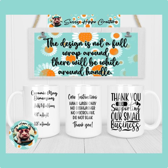 Ceramic Coffee Mug Suck It Up Buttercup Sarcasm Leaves 15oz Hand Sublimated - Picture 2 of 4